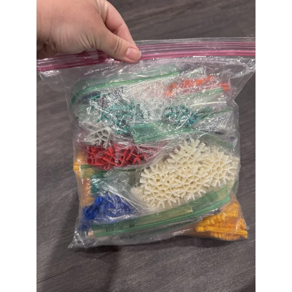 527 K'NEX RODS CONNECTORS Mixed Bulk Lot Replacement Parts KNEX Organized